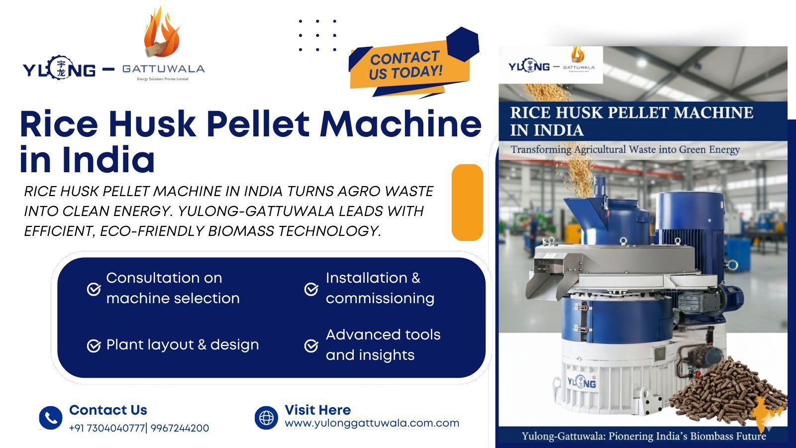 rice husk pellet machine in India