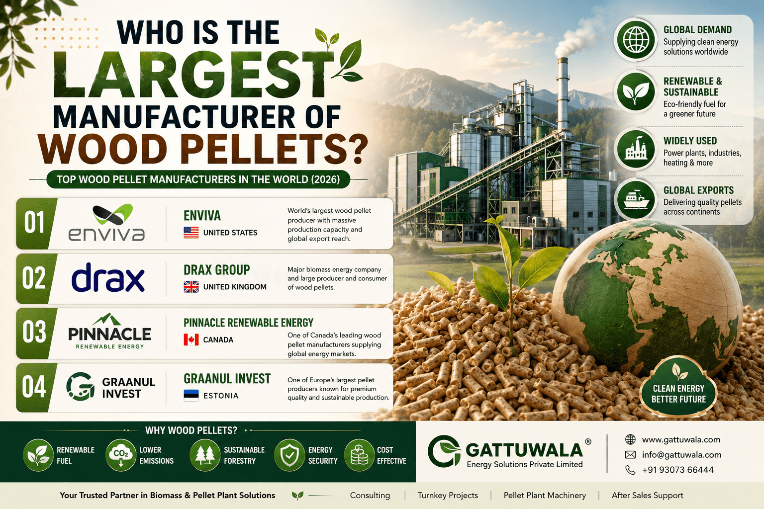 Who is the largest manufacturer of wood pellets